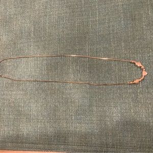 Silver Snake Chain with Heart Beads